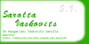 sarolta vaskovits business card